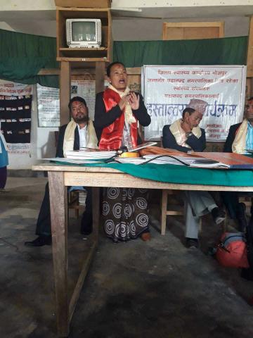 कार्यक्रमलाई सम्बोधन गर्नुहुदै उपमेयर मेरीका राई ज्यू।